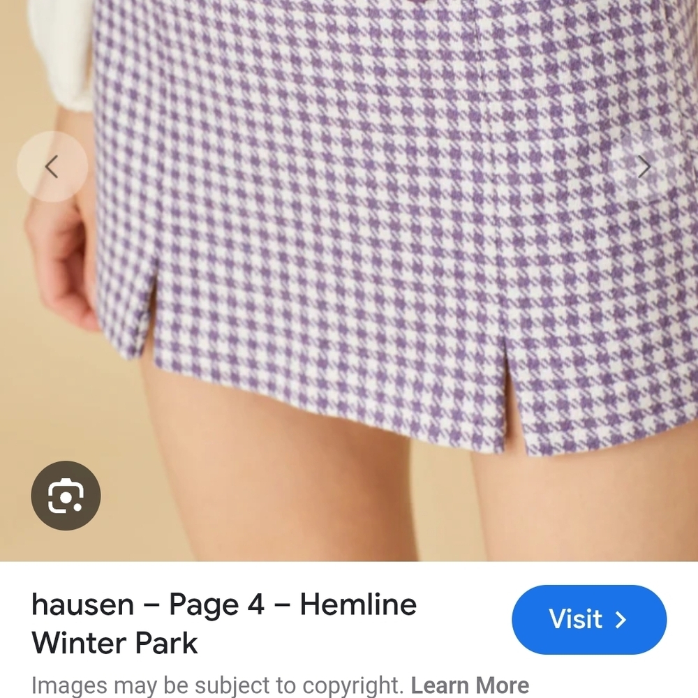 Elegant Purple Houndstooth Women's Skorts - Picture 3 of 3